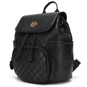 ELLE Luggage -  10L Compass Vegan Leather Monogram Mi Black
